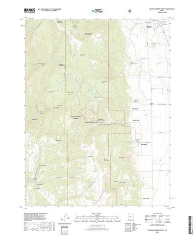 United States Geological Survey Fountain Green South, UT (2020, 24000-Scale) digital map