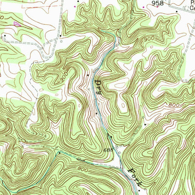 United States Geological Survey Fountain Head, TN (1958, 24000-Scale) digital map