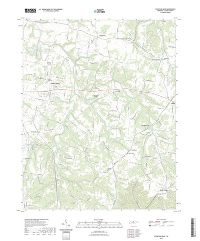 United States Geological Survey Fountain Head, TN (2022, 24000-Scale) digital map