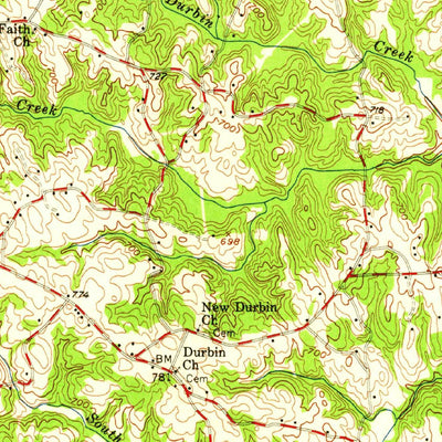 United States Geological Survey Fountain Inn, SC (1957, 62500-Scale) digital map