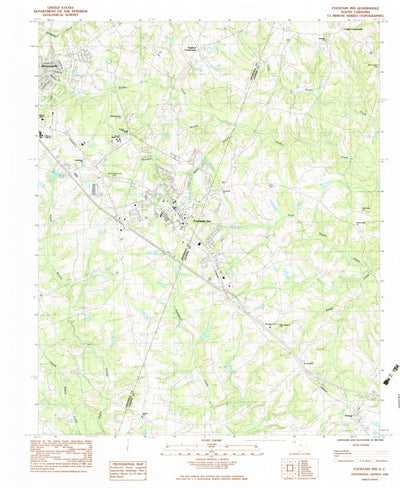 United States Geological Survey Fountain Inn, SC (1983, 24000-Scale) digital map