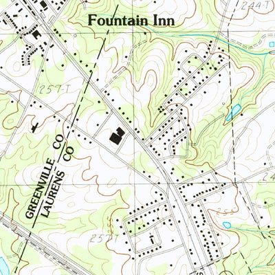 United States Geological Survey Fountain Inn, SC (1983, 24000-Scale) digital map