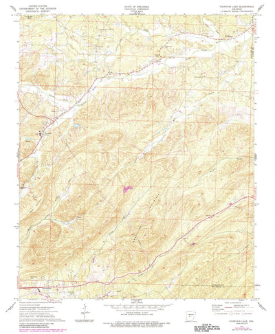 United States Geological Survey Fountain Lake, AR (1972, 24000-Scale) digital map