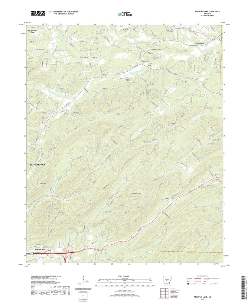 Fountain Lake, AR (2020, 24000-Scale) Map by United States Geological ...