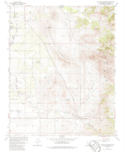 United States Geological Survey Fountain Springs, CA (1965, 24000-Scale) digital map