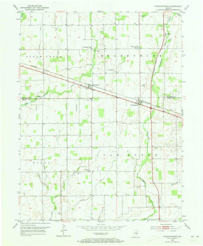 United States Geological Survey Fountaintown, IN (1952, 24000-Scale) digital map