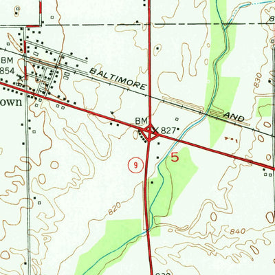 United States Geological Survey Fountaintown, IN (1952, 24000-Scale) digital map