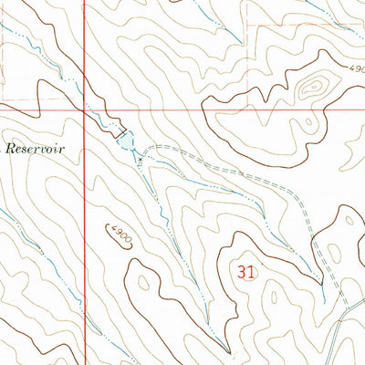 United States Geological Survey Four Bar J Ranch, WY (1971, 24000-Scale) digital map