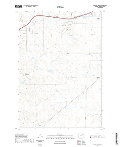 United States Geological Survey Four Bar J Ranch, WY (2021, 24000-Scale) digital map