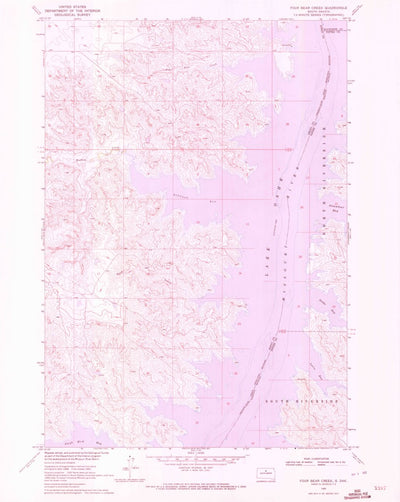 United States Geological Survey Four Bear Creek, SD (1969, 24000-Scale) digital map