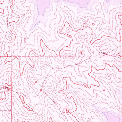 United States Geological Survey Four Bear Creek, SD (1969, 24000-Scale) digital map