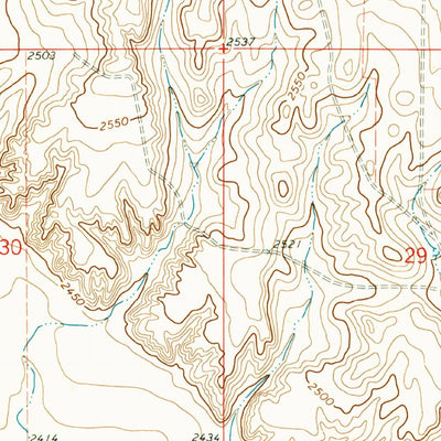 United States Geological Survey Four Buttes NE, MT (1973, 24000-Scale) digital map