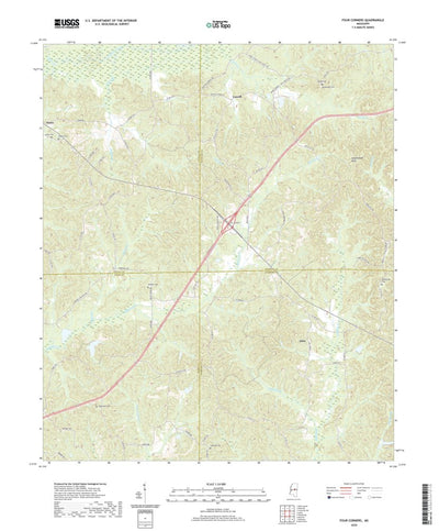 United States Geological Survey Four Corners, MS (2020, 24000-Scale) digital map