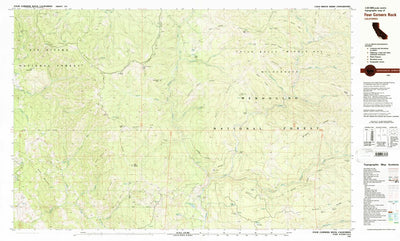 United States Geological Survey Four Corners Rock, CA (1981, 25000-Scale) digital map