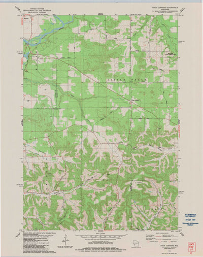 United States Geological Survey Four Corners, WI (1983, 24000-Scale) digital map
