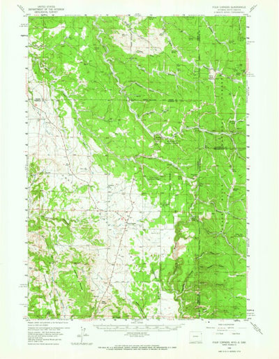 United States Geological Survey Four Corners, WY-SD (1958, 62500-Scale) digital map