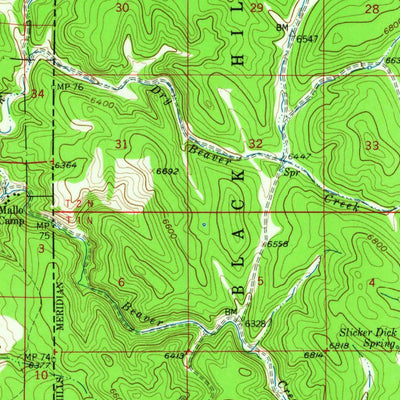 United States Geological Survey Four Corners, WY-SD (1958, 62500-Scale) digital map