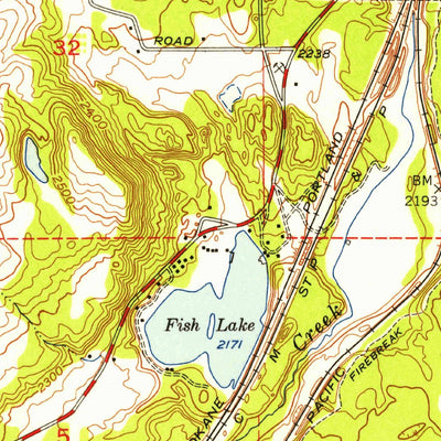 United States Geological Survey Four Lakes, WA (1954, 24000-Scale) digital map