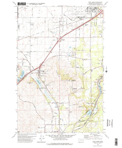 United States Geological Survey Four Lakes, WA (1973, 24000-Scale) digital map