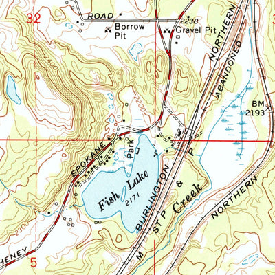 United States Geological Survey Four Lakes, WA (1973, 24000-Scale) digital map