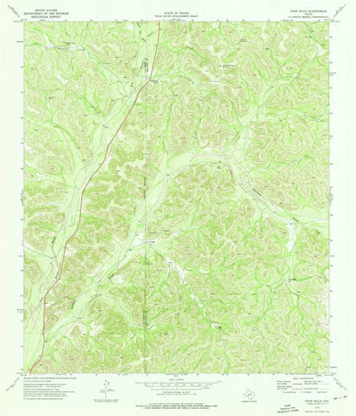United States Geological Survey Four Mills, TX (1973, 24000-Scale) digital map