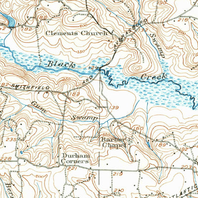 United States Geological Survey Four Oaks, NC (1908, 62500-Scale) digital map
