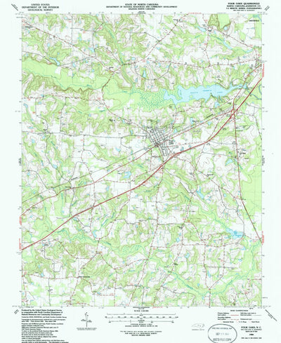 United States Geological Survey Four Oaks, NC (1986, 24000-Scale) digital map