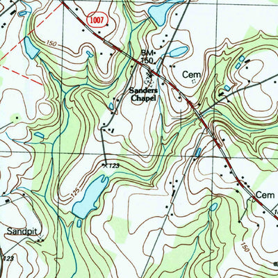 United States Geological Survey Four Oaks NE, NC (1997, 24000-Scale) digital map