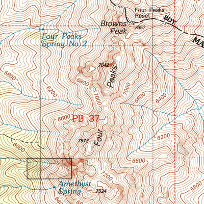 United States Geological Survey Four Peaks, AZ (2004, 24000-Scale) digital map