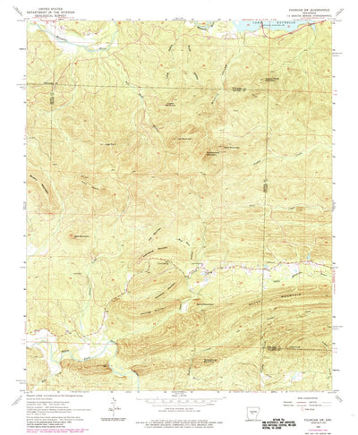 United States Geological Survey Fourche SW, AR (1963, 24000-Scale) digital map