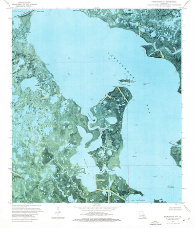 United States Geological Survey Fourleague Bay, LA (1974, 24000-Scale) digital map
