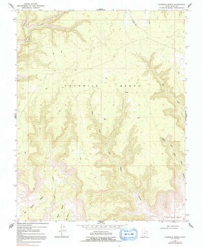 United States Geological Survey Fourmile Bench, UT (1968, 24000-Scale) digital map