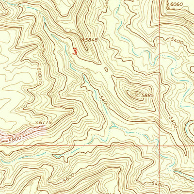 United States Geological Survey Fourmile Bench, UT (1968, 24000-Scale) digital map