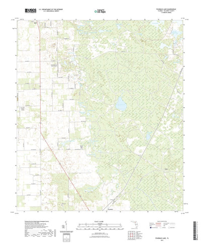 United States Geological Survey Fourmile Lake, FL (2021, 24000-Scale) digital map