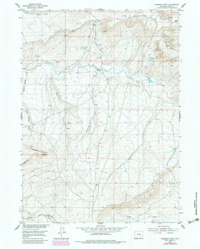 United States Geological Survey Fourmile Point, WY (1953, 24000-Scale) digital map