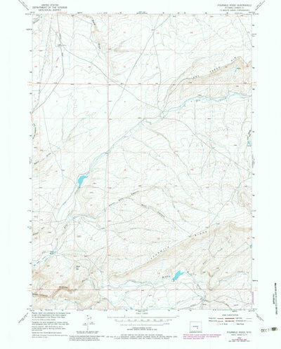 United States Geological Survey Fourmile Ridge, WY (1953, 24000-Scale) digital map