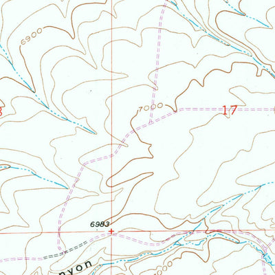 United States Geological Survey Fourmile Ridge, WY (1953, 24000-Scale) digital map