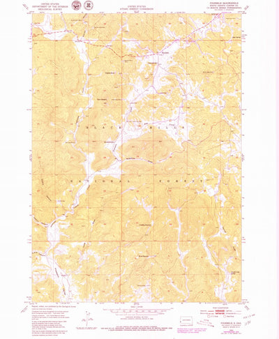 United States Geological Survey Fourmile, SD (1954, 24000-Scale) digital map