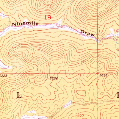 United States Geological Survey Fourmile, SD (1954, 24000-Scale) digital map