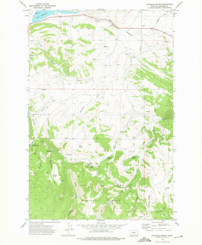 United States Geological Survey Fourmile Spring, MT (1972, 24000-Scale) digital map