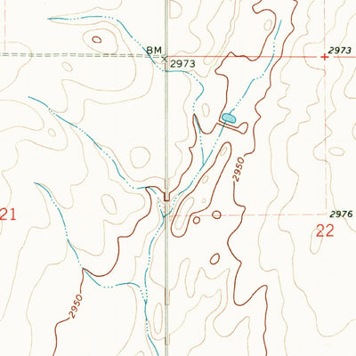 United States Geological Survey Fourteenmile Coulee SW, MT (1969, 24000-Scale) digital map