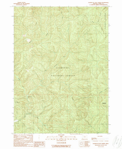 United States Geological Survey Fourth Of July Creek, OR (1989, 24000-Scale) digital map
