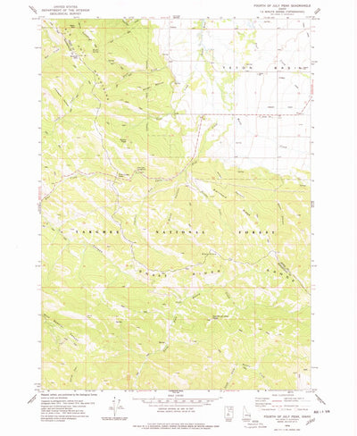 United States Geological Survey Fourth Of July Peak, ID (1978, 24000-Scale) digital map
