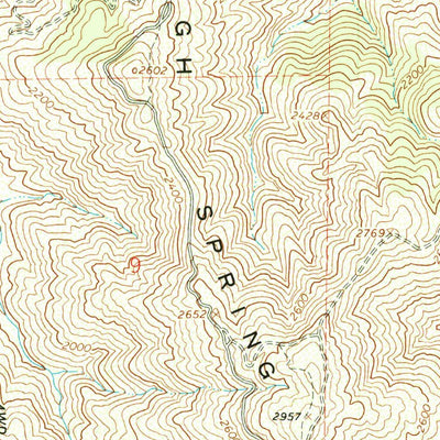 United States Geological Survey Fouts Springs, CA (1968, 24000-Scale) digital map