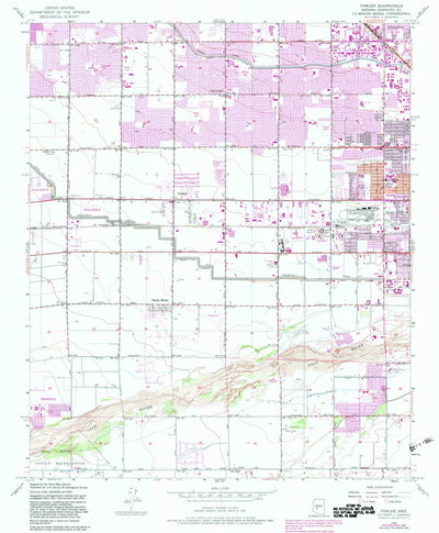 United States Geological Survey Fowler, AZ (1952, 24000-Scale) digital map