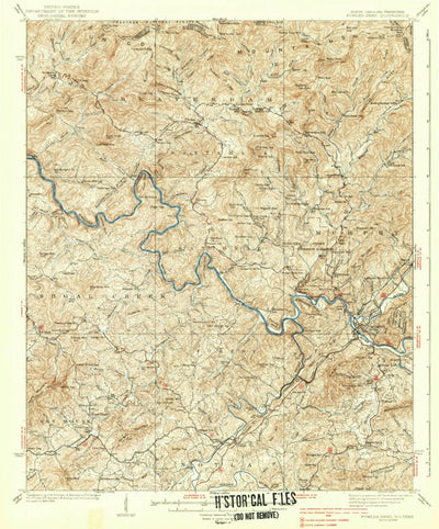 United States Geological Survey Fowler Bend, NC-TN (1938, 62500-Scale) digital map