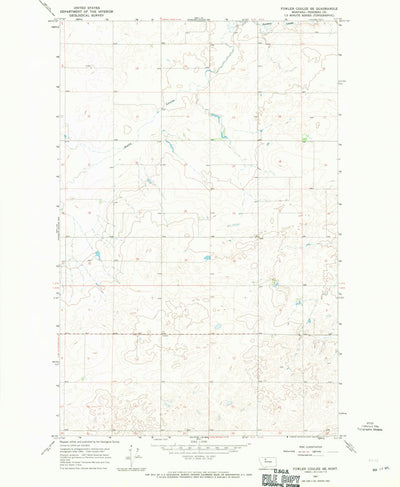 United States Geological Survey Fowler Coulee SE, MT (1967, 24000-Scale) digital map