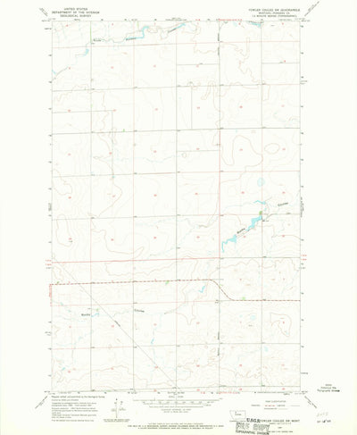 United States Geological Survey Fowler Coulee SW, MT (1967, 24000-Scale) digital map