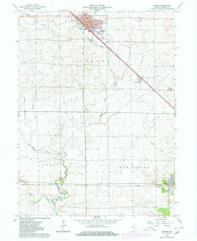 United States Geological Survey Fowler, IN (1962, 24000-Scale) digital map