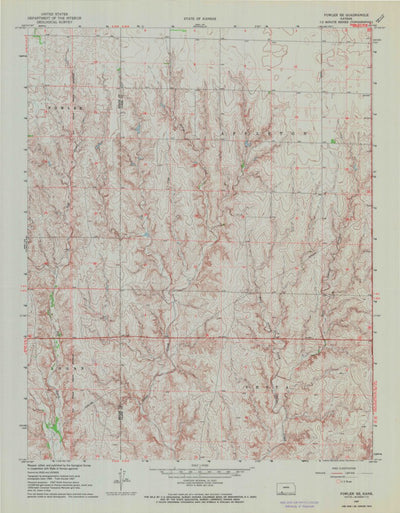 United States Geological Survey Fowler SE, KS (1967, 24000-Scale) digital map